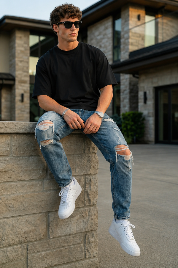 Arbor Vitae | Signature Five-Sleeve Tee – Classic Black