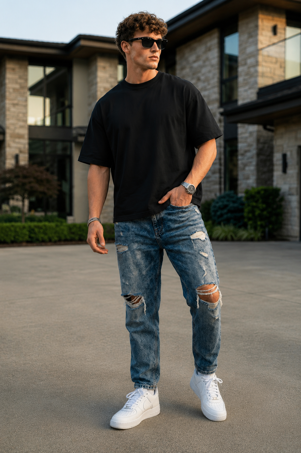 Arbor Vitae | Signature Five-Sleeve Tee – Classic Black