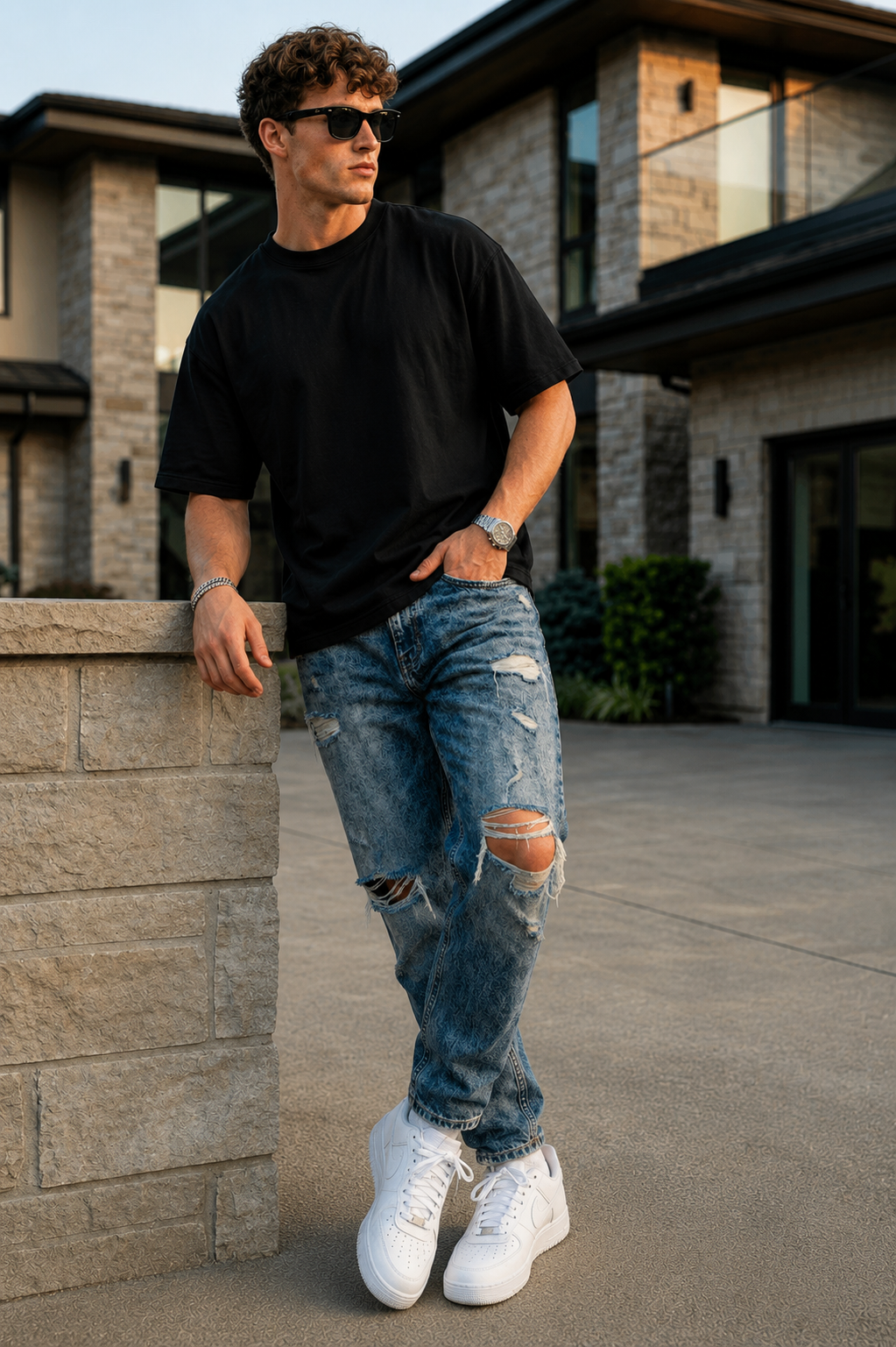 Arbor Vitae | Signature Five-Sleeve Tee – Classic Black