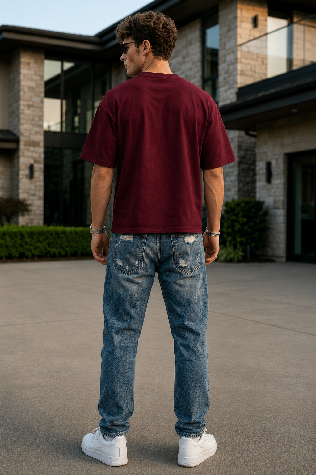 Arbor Vitae | Signature Five-Sleeve Tee – Classic Maroon