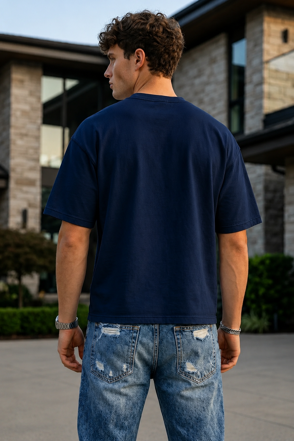 Arbor Vitae | Signature Five-Sleeve Tee – Classic Navy Blue