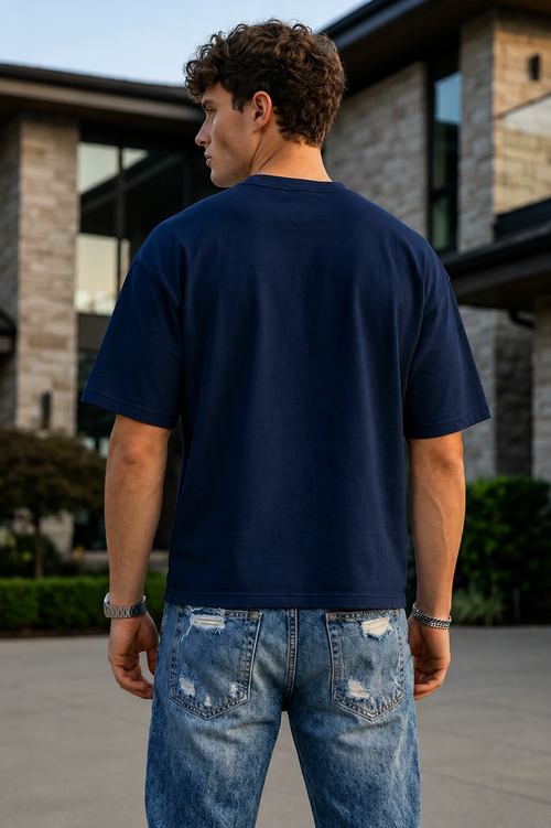 Arbor Vitae | Signature Five-Sleeve Tee – Classic Navy Blue
